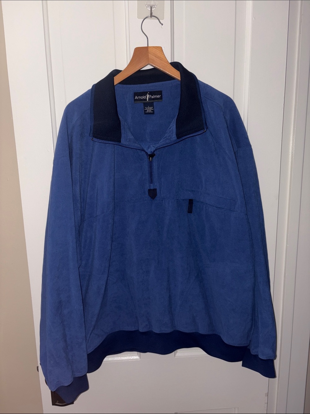 Arnold Palmer Blue Quarter-Zip Pullover